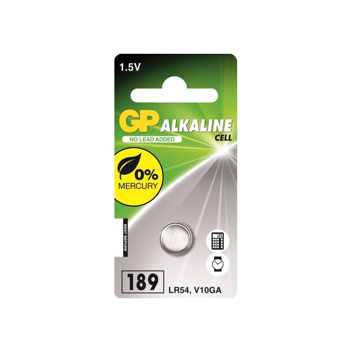 KNOOPCEL ALKALINE GP 189A,LR54,LR1130