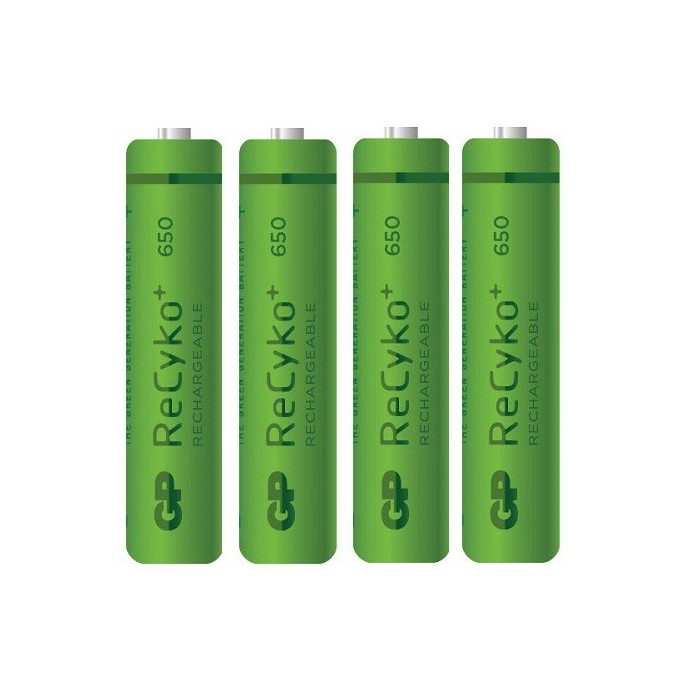 4 PCS GP 650AAAH OPLAADBAAR AAA 650Mah