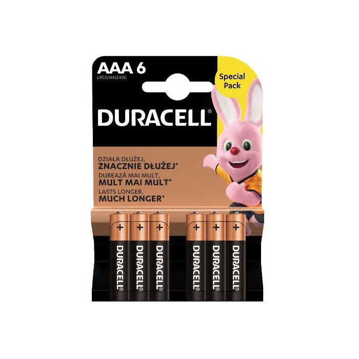 8 PCS DURACELL MN2400, LR03, AAA ALKALINE