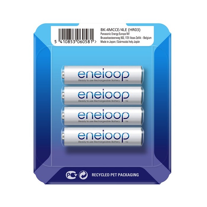 4 PCS ENELOOP BK34MCCE RECHARGEABLE AAA batteries