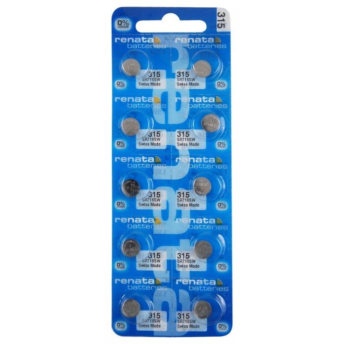 10 PIECES WATCHBATTERY RENATA 315, SR67, SR716SW