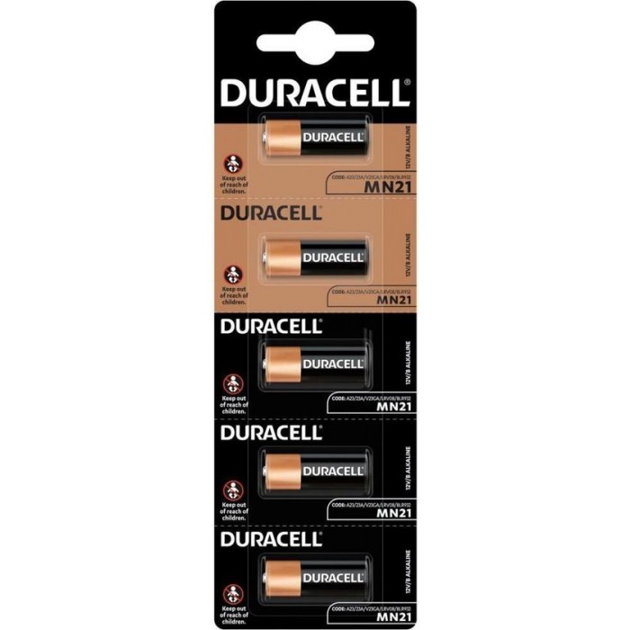 5 PIECES CARALARM DURACELL MN21 12volt