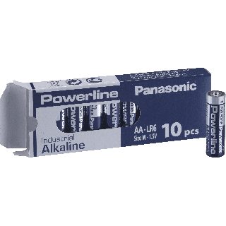 10 PIECES AA PANASONIC POWERLINE INDUSTRIAL LR06AD