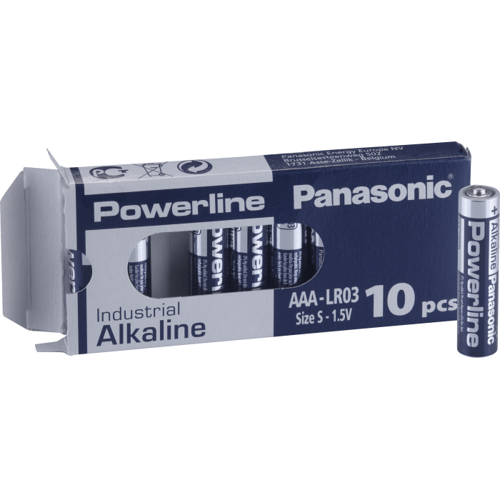 10 STUKS AA PANASONIC POWERLINE INDUSTRIAL LR06