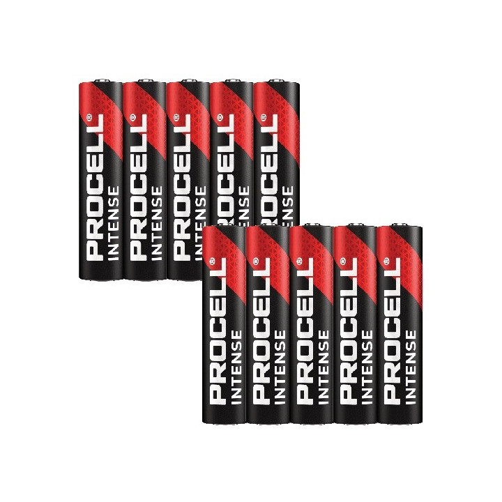 10 PCS PROCELL INDUSTRIAL LR03, MN2400, AAA ALKALINE