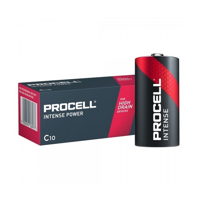 10 PIECES PROCELL INTENSE LR14, MN1400, C ALKALINE