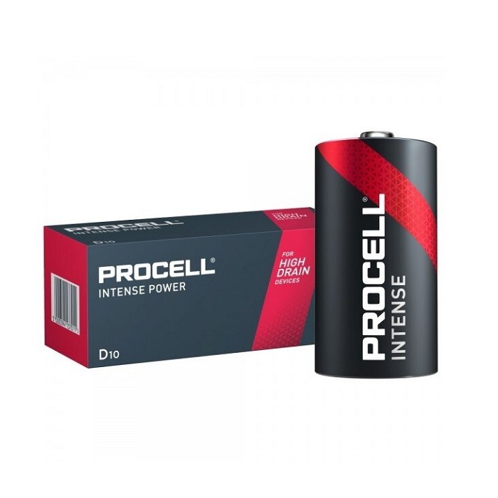 10 PIECES PROCELL INDUSTRIAL LR20, MN1300, D ALKALINE