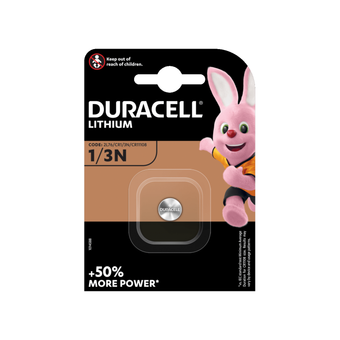 DURACELL CR1/3N, CR11108 LITHIUM 3VOLT