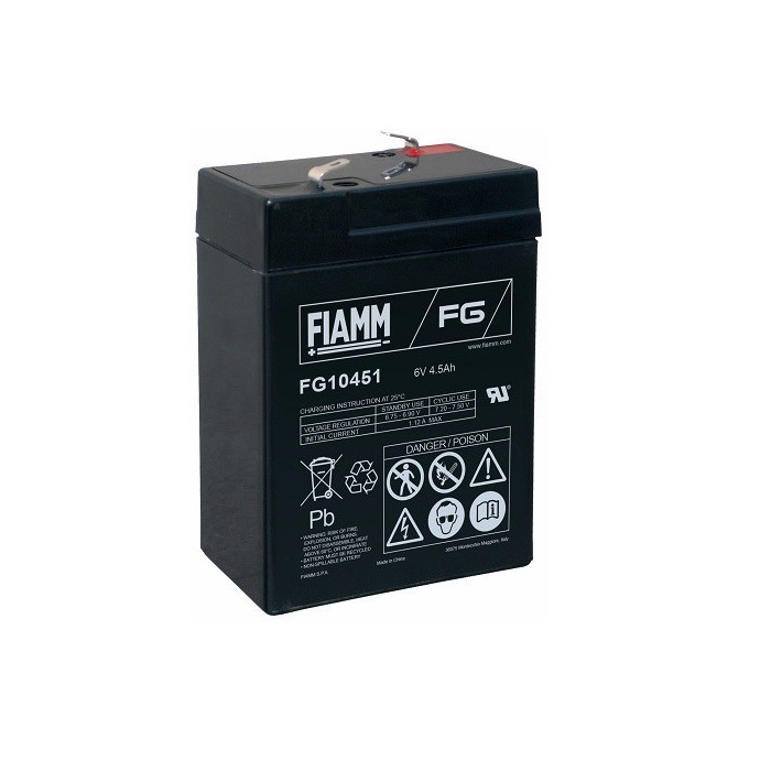 FIAMM FG10451 6VOLT 4,5Ah STANDARD