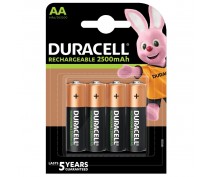 4 STUKS DURACELL RECHARGEABLE AA 2500 