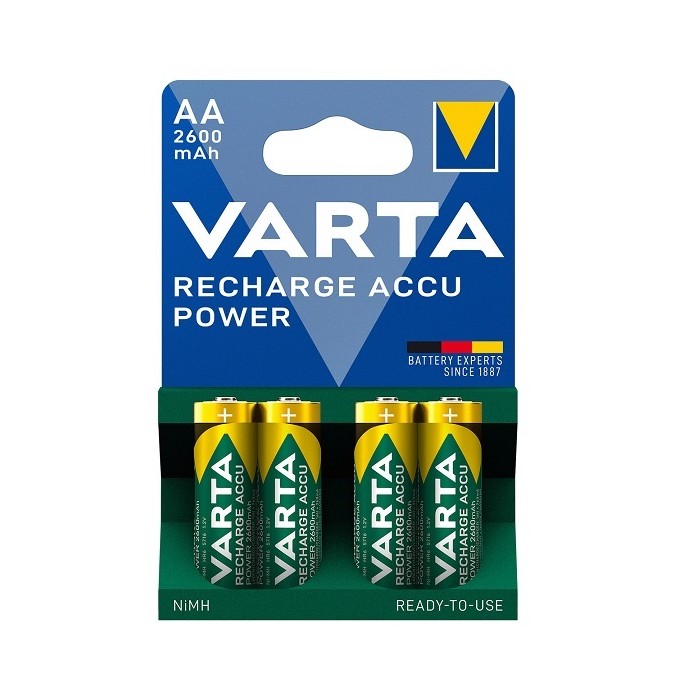 4 PIECES VARTA RECHARGE ACCU POWER AA 2600 