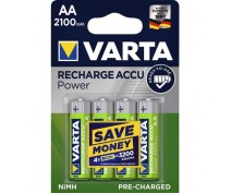 4 PIECES VARTA RECHARGE ACCU POWER AA 2100 