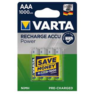 4 PIECES VARTA RECHARGEABLE 1000AAA