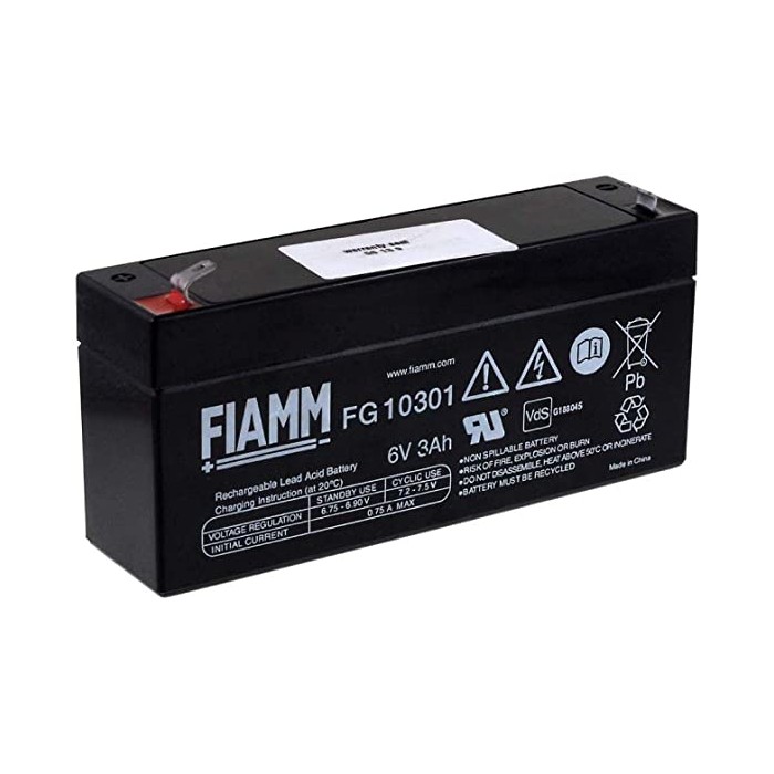 FIAMM FG10301 6VOLT 3Ah STANDARD