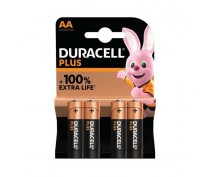 4 PCS DURACELL MN1500, LR06, AA PLUS ALK.