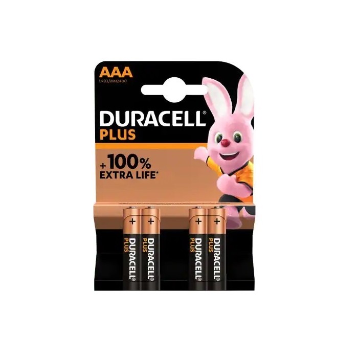 4 PCS DURACELL PLUS POWER MN2400, LR03, AAA