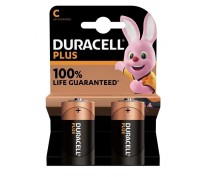 2 STUKS DURACELL MN1400, LR14, C PLUS ALK.