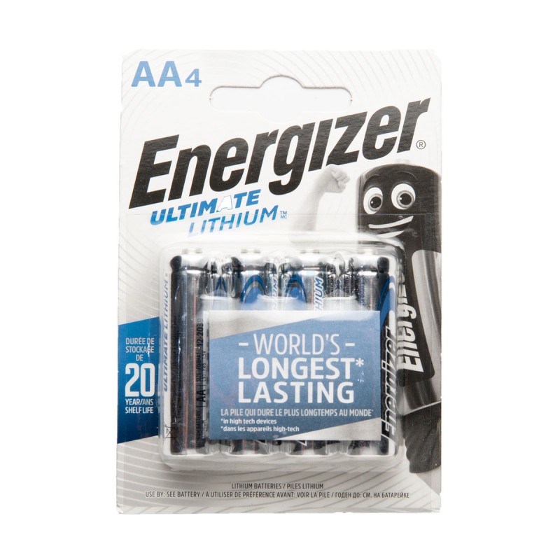 4 PCS ENERGIZER ULTIMATE LITHIUM AA BATTERIES IN BLISTER