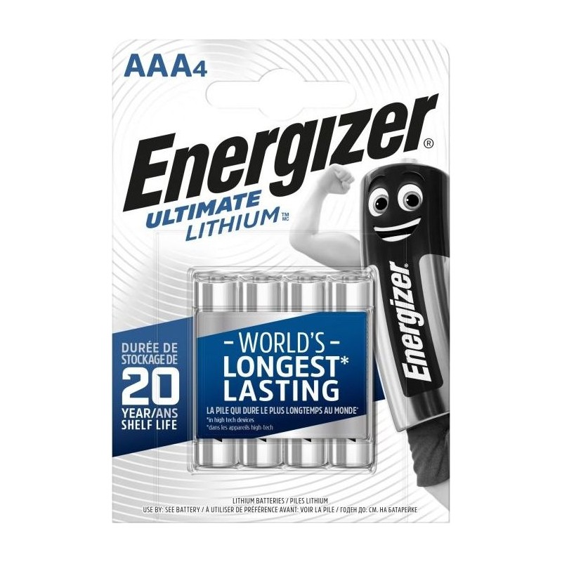 4 PIECES ENERGIZER L92 ULTIMATE LITHIUM AAA