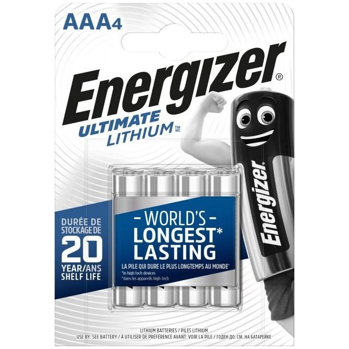 4 STUKS ENERGIZER L92 ULTIMATE LITHIUM AAA