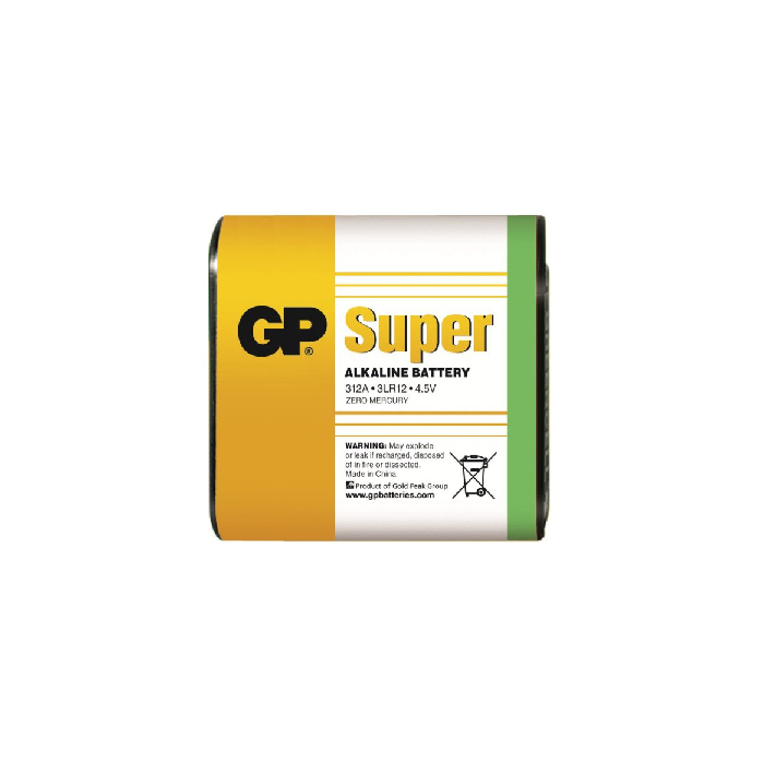 GP 312AS, 3LR12, 4.5V. SUPER ALKALINE