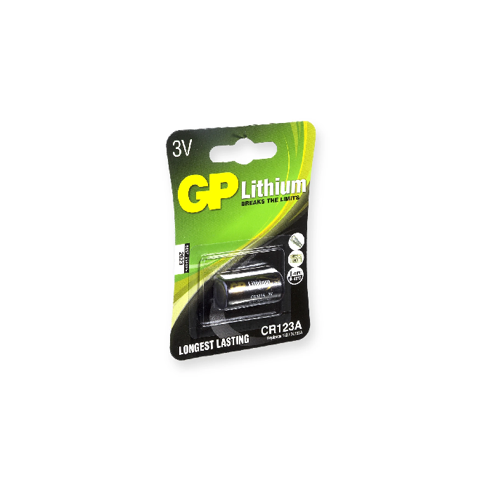 GP CR123A LITHIUM BATTERY 3 VOLT