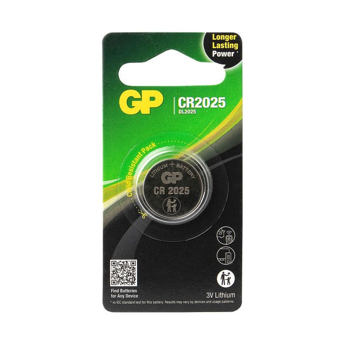 BUTTONCELL LITHIUM GP CR2025