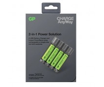 GP CHARGE ANYWAY POWERBANK incl. 4x AA 2600mAh