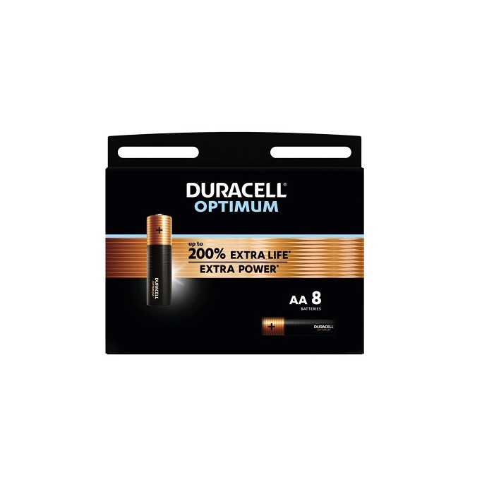 8 STUKS DURACELL OPTIMUM ALKALINE AA, LR06