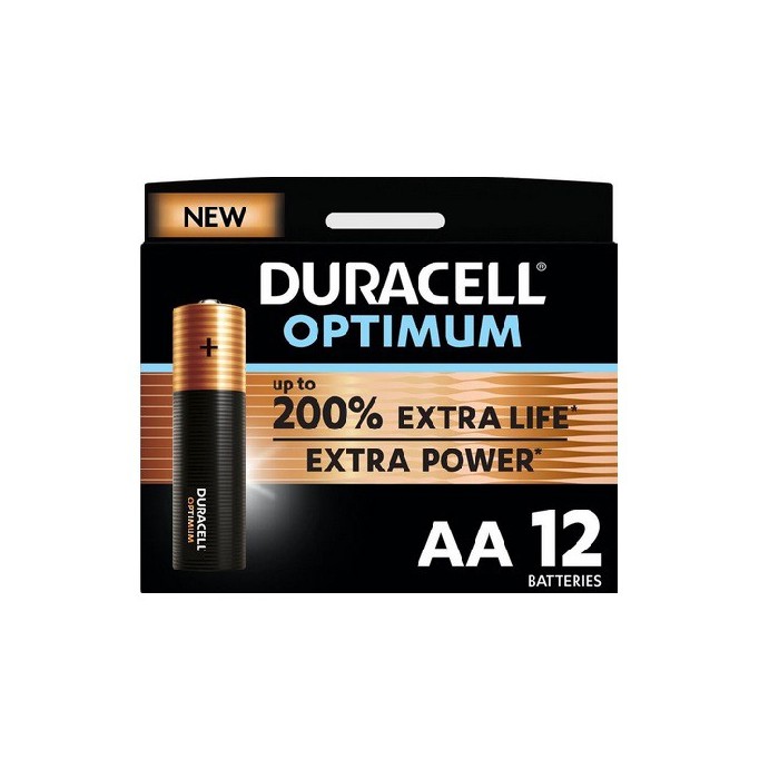 12 STUKS DURACELL OPTIMUM ALKALINE AA, LR06