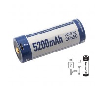 2x KEEPPOWER 26650 PROTECTED 5200mAh-USB