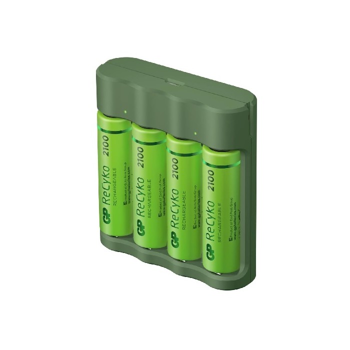 GP USB BATTERIJLADER B421 INCL. 4 x AA 2100 RECYKO+