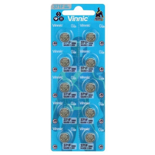 10 STUKS HORLOGEBATTERIJ VINNIC 371F, SR69, SR920SW