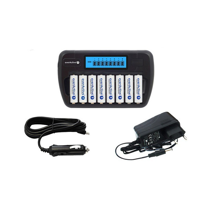 Everactive NC800 intelligente lader voor AA of AAA batterijen.