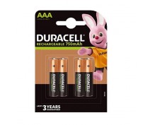 4  STUKS DURACELL OPLAADBAAR AAA 750mAh