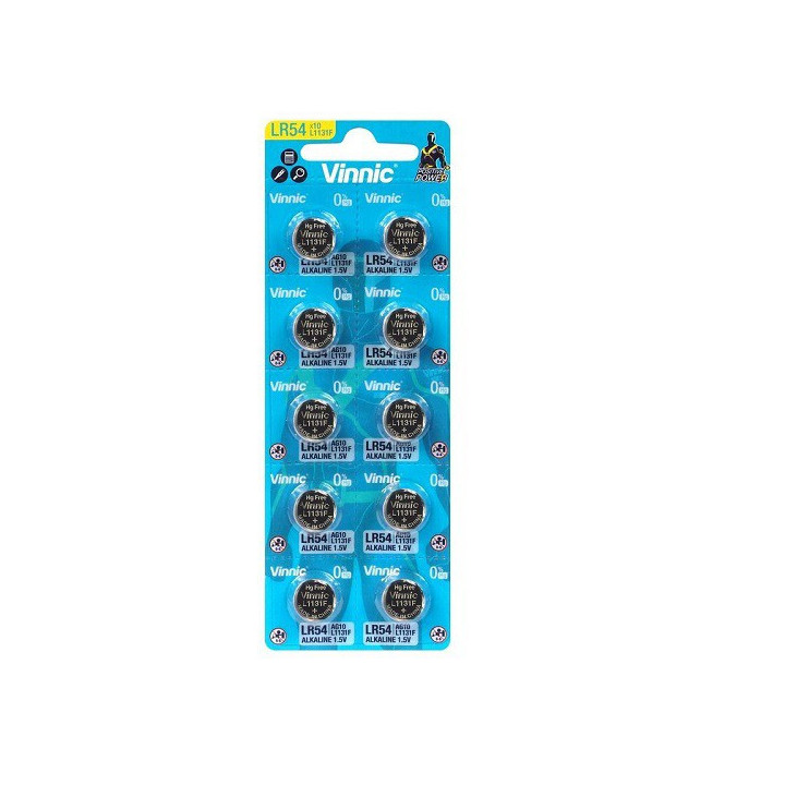 10 STUKS VINIC LR1131F, LR54, LR1130
