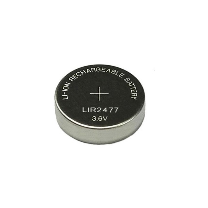 LIR2477 RECHARGEABLE LI-ION BUTTONCELL 3.6 VOLT