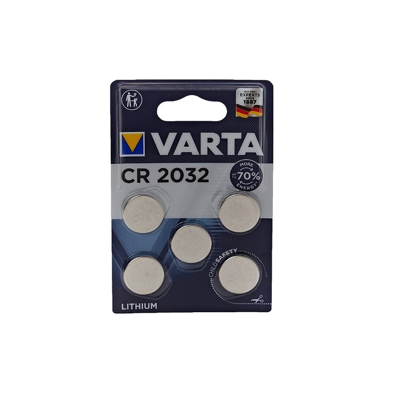 5 stuks Varta CR2032 KNOOPCEL LITHIUM CR2032 3VOLT