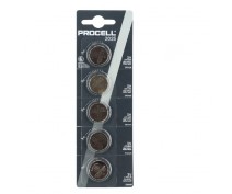 5 STUKS KNOOPCEL LITHIUM PROCELL CR2025