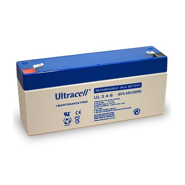 ULTRACELL UL3.4-6 6VOLT 3,4AH