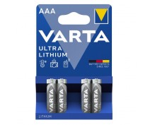4 x Varta Ultra Lithium eh Professional AAA Micro 6103 1,5V  im 2er Blister 