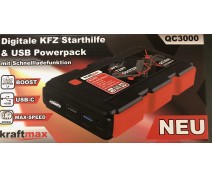 kraftmax KFZ-Starthilfe und Powerpack QC 3000