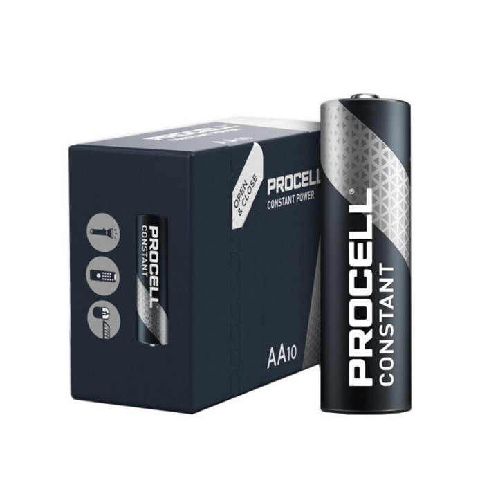 10 PCS PROCELL INDUSTRIAL LR06, MN1500, AA ALKALINE