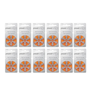 POWERDEAL 72 PIECES VARTA POWER ONE 13, PR48 HEARINGAID BATTERIES
