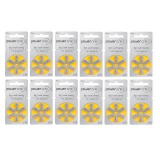 POWERDEAL 72 PCS VARTA POWER ONE 312, PR41 HEARINGAID BATTERIES