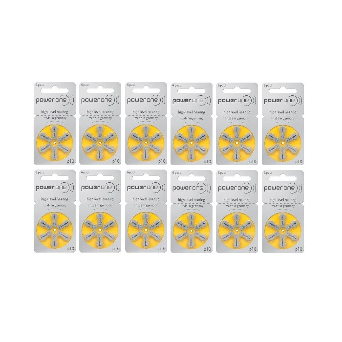 POWERDEAL 72 PCS VARTA POWER ONE 312, PR41 HEARINGAID BATTERIES