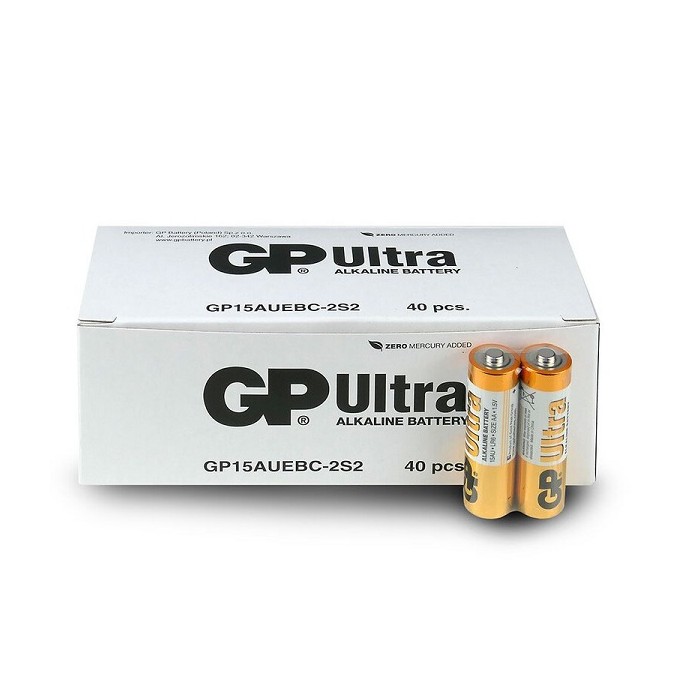 40 STUKS GP AA,LR06 ULTRA ALKALINE INDUSTRIAL