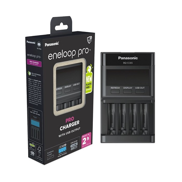 PANASONIC ENELOOP BQ-CC65 PRO FAST CHARGER AA/AAA