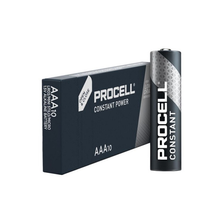 10 PCS PROCELL INDUSTRIAL LR03, MN2400, AAA ALKALINE