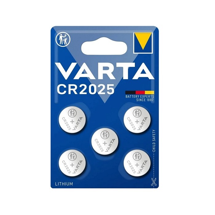 5 PCS BUTTONCELL LITHIUM VARTA CR2025